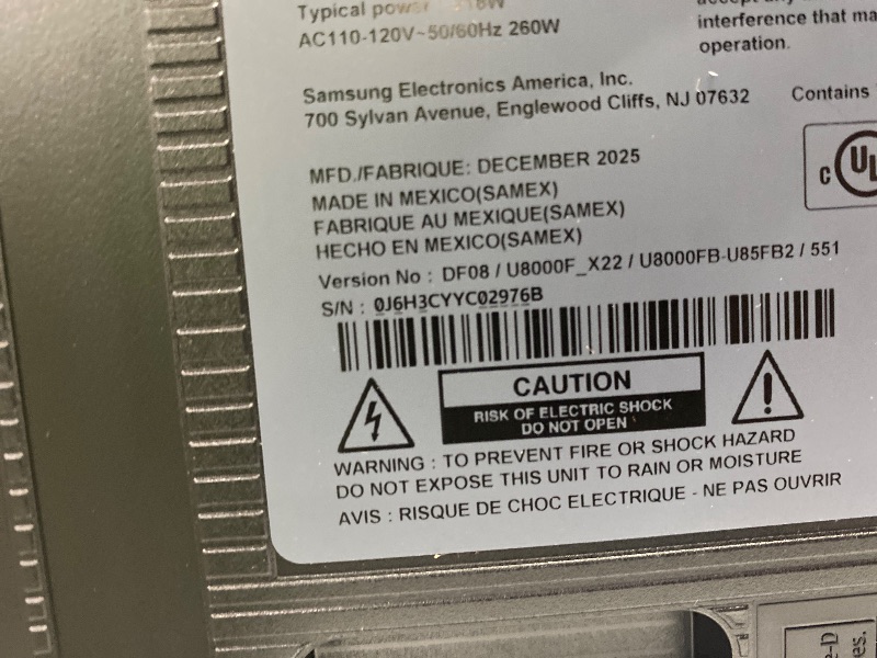 Photo 1 of **DAMAGED*** Samsung 85-Inch Class Crystal UHD U8000F 4K Smart TV (2025 Model) Endless Free Content, Crystal Processor 4K, MetalStream Design, Knox Security, Alexa Built-in