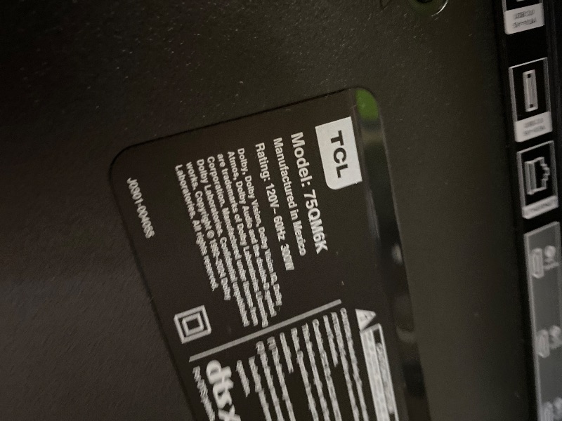 Photo 1 of **DAMAGED** TCL 75 Inch Class QM6K Series | Mini LED QLED 4K HDR | 75QM6K, 2025 Model | 120HZ-144HZ High Brightness Smart Google TV Dolby Atmos Onkyo Audio | Voice Remote Alexa Gaming Streaming Television