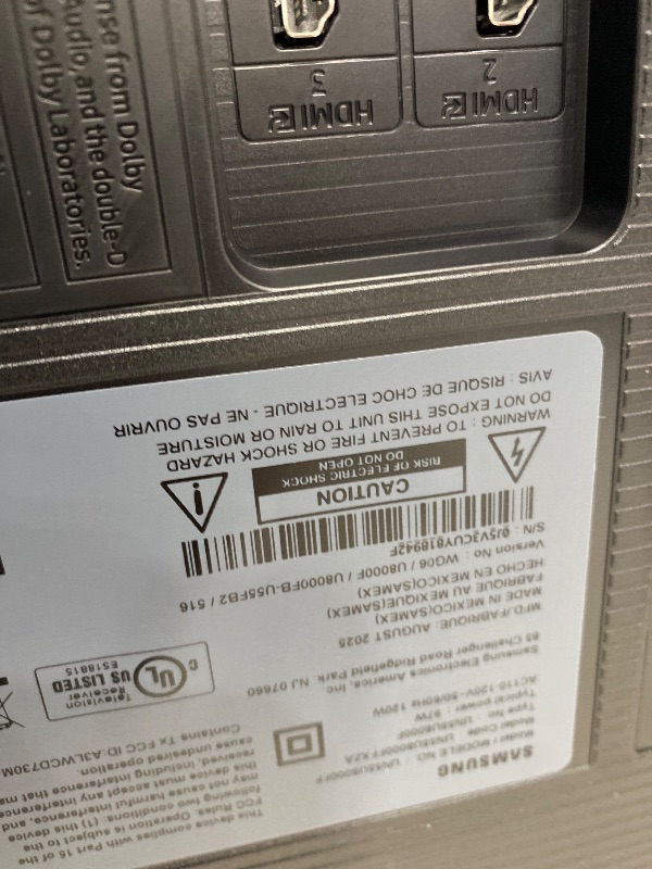 Photo 1 of **DAMAGED*** Samsung 55-Inch Class Crystal UHD U8000F 4K Smart TV (2025 Model) Endless Free Content, Crystal Processor 4K, MetalStream Design, Knox Security, Compatible with Alexa