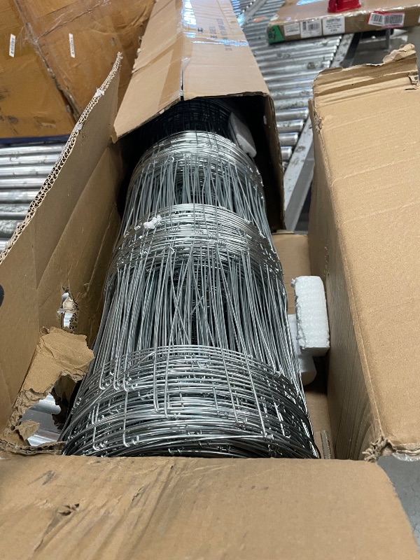 Photo 1 of ? Farm Fence, 6Ft x 328Ft Galvanized Wire Fencing, Goat Cattle Deer Livestock Fence, Heavy Zinc Goat Fences for Goat Deer Yard Livestock Protection