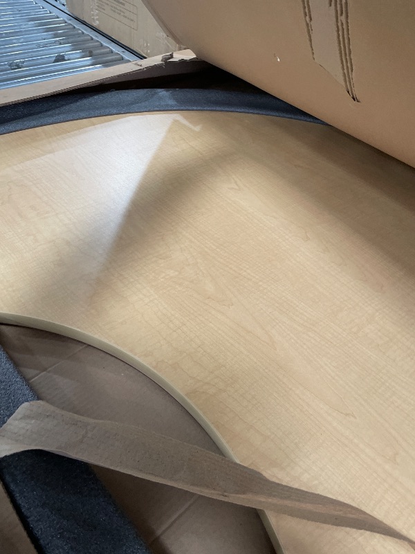 Photo 1 of ***TOP ONLY***FDP Kidney Activity School and Classroom Kids Table (48 x 72 inch), Chunky Toddler Legs for Collaborative Seating Environments, Adjustable Height 15-24 inches - Maple Top and Maple Edge with Sand Legs