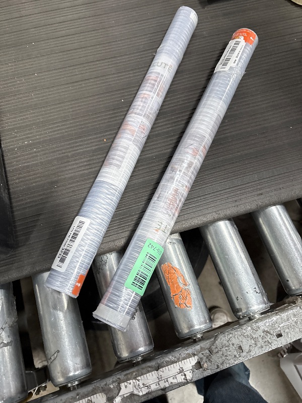 Photo 1 of  2 pack LUTE Reeded Glass Window Privacy Film, Frosted Glass Film, Removable 3D Decorative Decals Sun Blocking Anti UV Door Window Cover, No Glue Static Cling Vinyl for Bathroom Home Office, 17.5" x 78.7"