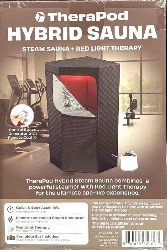 Photo 1 of **MISSING PARTS , MISSING STEAMER and STEAMER VALVE**
Therapod Portable Steam Sauna with Red Light Therapy