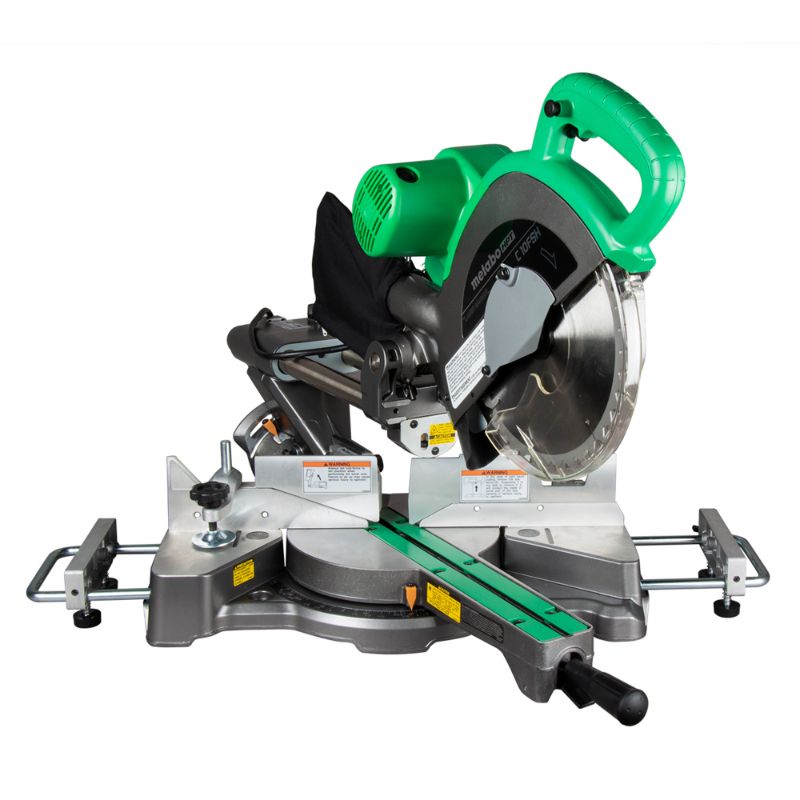 Photo 1 of 10 Inch Sliding Dual Compound Miter Saw with Laser Marker | Metabo HPT C10FSHS
