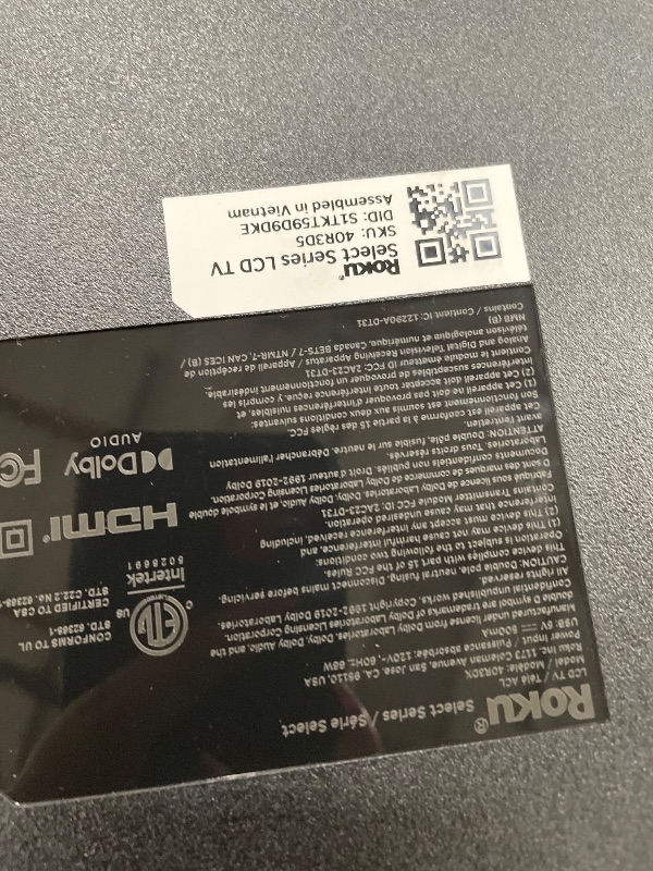 Photo 1 of ***DAMAGED** Roku Smart TV 2025 – 40-Inch Select Series, 1080p Full HD TV – Roku TV with Voice Remote – Flat Screen LED Television with Wi-Fi for Streaming Live Local News, Sports, Family Entertainment