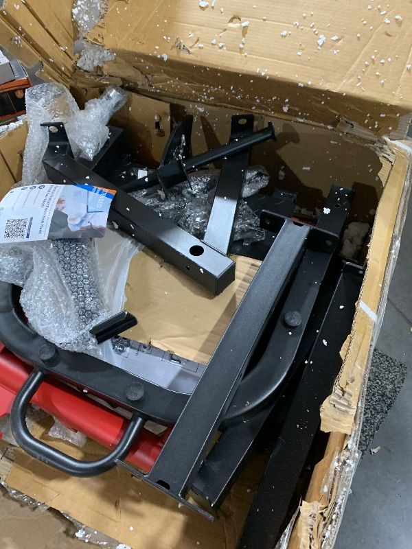 Photo 1 of **INCOMPLETE/PARTS ONLY/SEE NOTES** GarveeLife Leg Press Hack Squat Machine, 2 in 1 Leg Press Machine for Home Gym with Linear Bearing, Specialty Hack Squat Machine with Calf Block for Full Lower Body Workout, Red