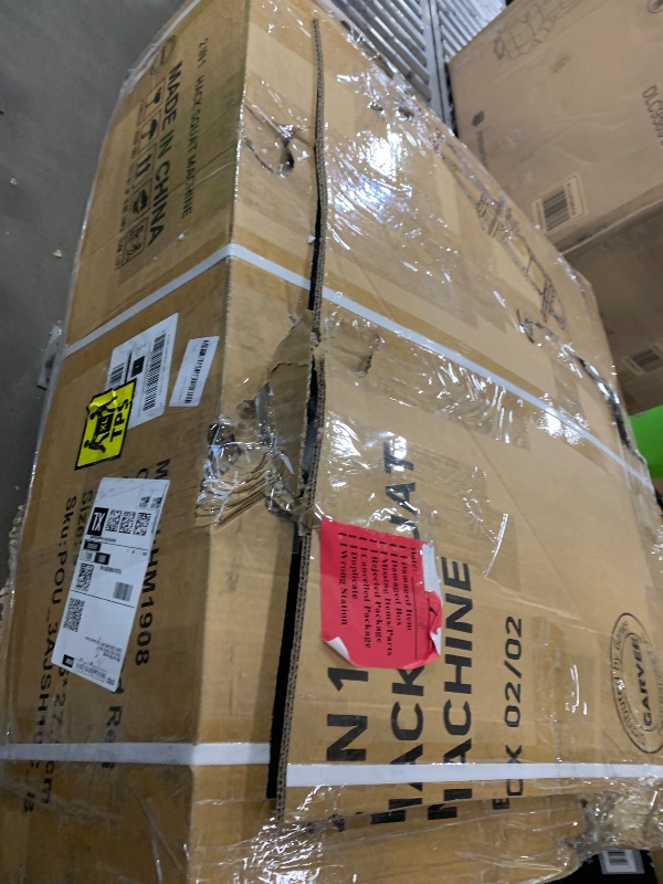 Photo 1 of **INCOMPLETE/PARTS ONLY/SEE NOTES** GarveeLife Leg Press Hack Squat Machine, 2 in 1 Leg Press Machine for Home Gym with Linear Bearing, Specialty Hack Squat Machine with Calf Block for Full Lower Body Workout, Red