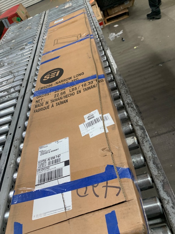 Photo 1 of **SEE NOTES** Holly & Martin Darrin Narrow Long Console Table with Mirrored Top in Gold