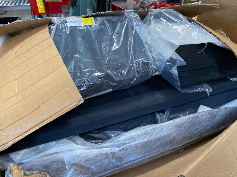 Photo 1 of ***BOX A AND B***HONBAY Sectional Sofa with Storage Seat Velvet U Shaped Couch with Reversible Chaise Convertible Sectional Couches for Living Room,Black Velvet