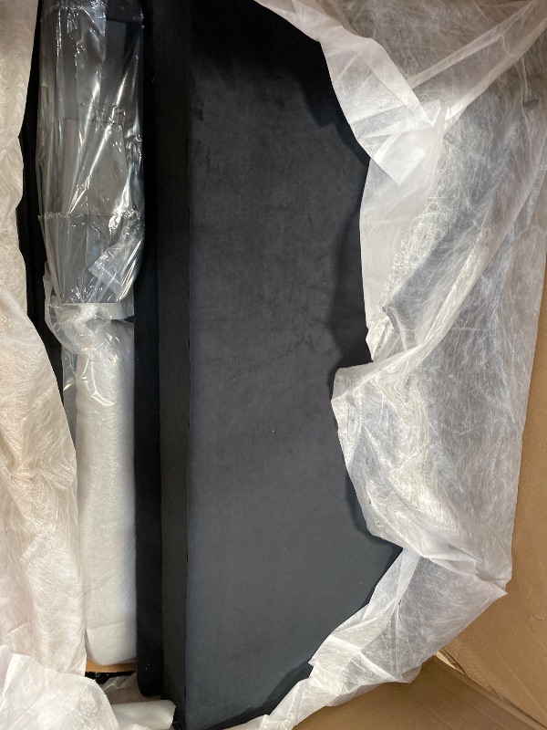 Photo 1 of ***BOX A AND B***HONBAY Sectional Sofa with Storage Seat Velvet U Shaped Couch with Reversible Chaise Convertible Sectional Couches for Living Room,Black Velvet