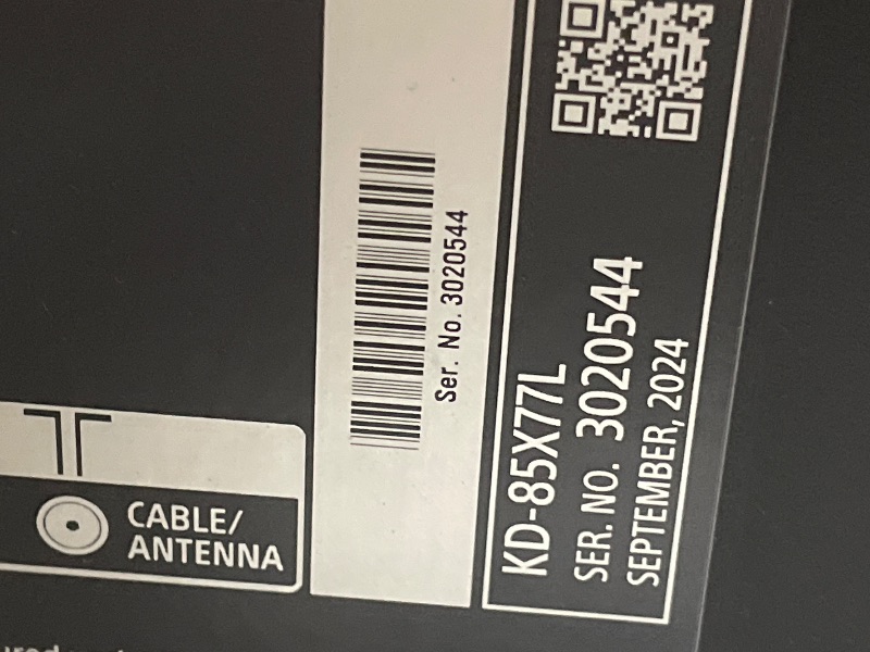 Photo 1 of ***SEE NOTES*** Sony 85 Inch 4K Ultra HD TV X77L Series: LED Smart Google TV KD85X77L- Latest Model, Black