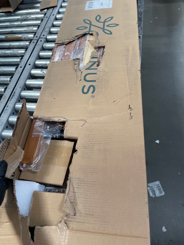 Photo 1 of ***SEE NOTES***Zinus Leah Bamboo Platform Bed Frame with Headboard, No Box Spring Needed, Wood Slat Support, Easy Assembly, Queen