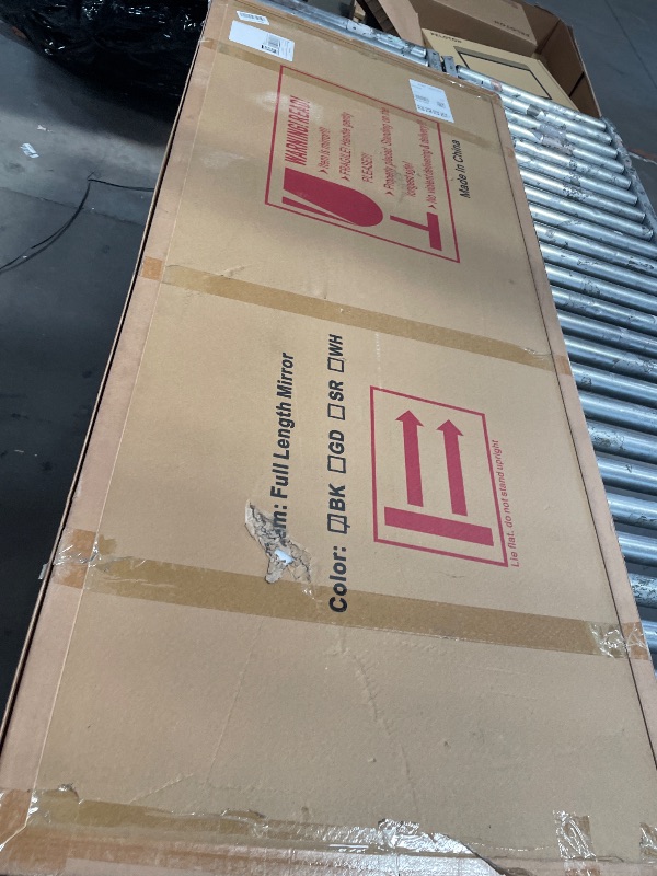 Photo 1 of * Has a notable scratch* Full Length Mirror with Stand, 71"x32" Full Body Mirror, Large Stand Up Mirrors, Aluminum Frame Floor Standing Mirrors, Freestanding Hanging Leaning Mounted for Bedroom Living Room, Black