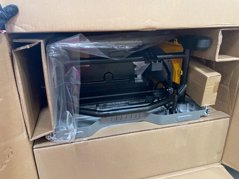 Photo 1 of ***SEE NOTES****DEWALT Table Saw 10 Inch with Foldable Rolling Table Saw Stand, 15 Amp, 4800 RPM, 32-1/2-Inch Rip Capacity (DWE7491RS)