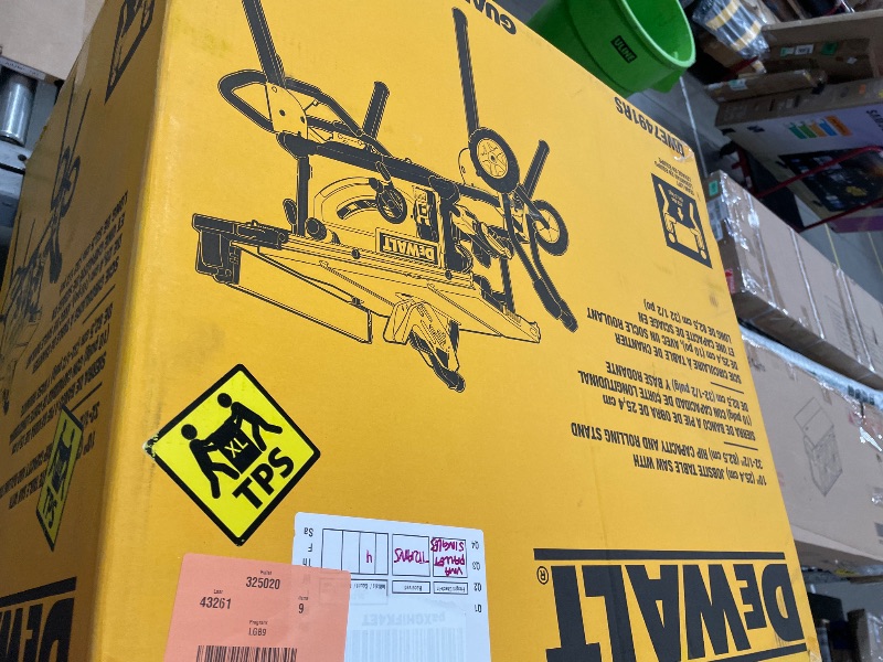 Photo 1 of ***SEE NOTES****DEWALT Table Saw 10 Inch with Foldable Rolling Table Saw Stand, 15 Amp, 4800 RPM, 32-1/2-Inch Rip Capacity (DWE7491RS)