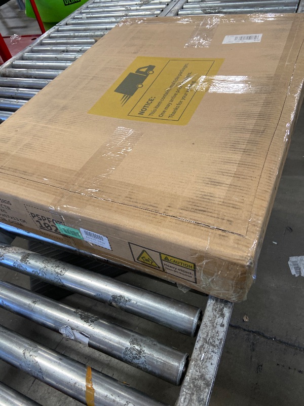 Photo 1 of (Box 2 of 2 Only)    Easycom 41" Dog Crate Furniture Foldable, No Assembly Decorative Dog Kennel Indoor, Dog Crates for Large Dogs(35-60 lb), Wooden Dog Cage with Adjustable Bowls and Name Tag, End Table, Dark Grey