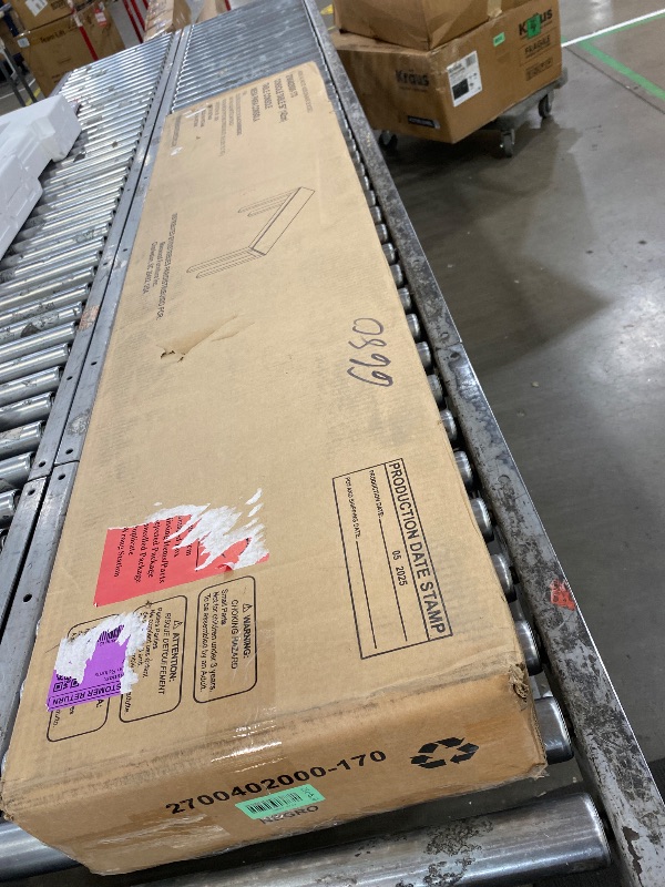 Photo 1 of **PARTS ONLY** Plank+Beam Modern Solid Wood Console Table, 56 Inch, Sofa Table, Narrow Entryway Table for Hallway, Behind The Couch, Living Room, Foyer, Easy Assembly, Black