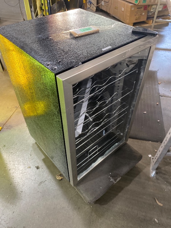 Photo 1 of *** PARTS ONLY *** BLACK+DECKER 26 Bottle Wine Fridge with Interior Light and Mechanical Temperature Control, Compressor Cooling Wine Cooler Refrigerator with 4 Wine Racks and 1 Flat Shelf, Wine Bottle Chiller