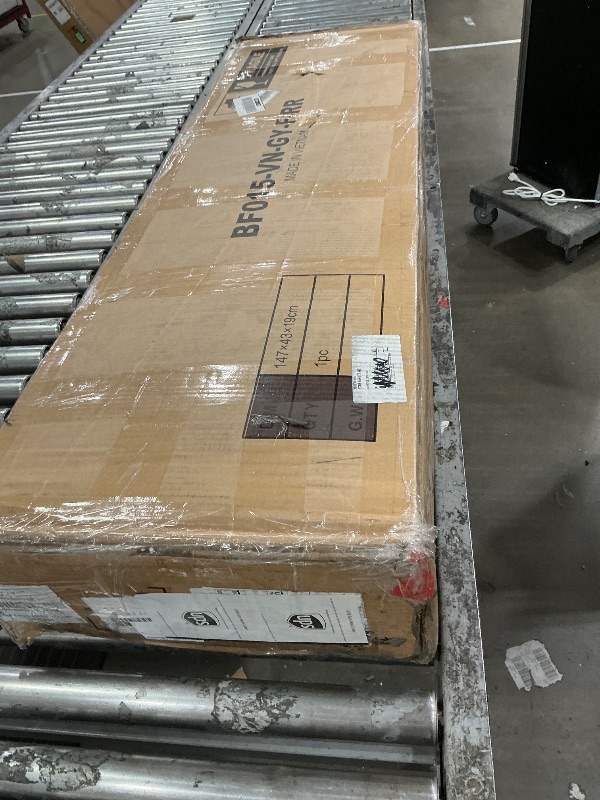 Photo 1 of ***************MISSING PIECES*************
Rolanstar Full Size Bed Frame, Storage Headboard with Charging Station and LED Lights, Upholstered Bed with Heavy Duty Wood Slats, No Box Spring Needed, Noise Free, Easy Assembly, Dark Grey