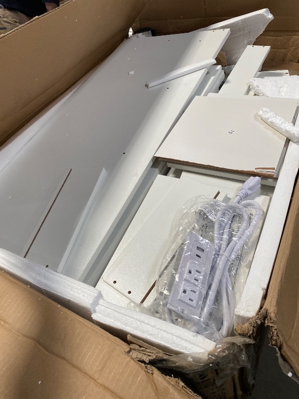 Photo 1 of (Missing Pieces and mirror)......YITAHOME Vanity Desk Set with Large Lighted Mirror & Power Outle