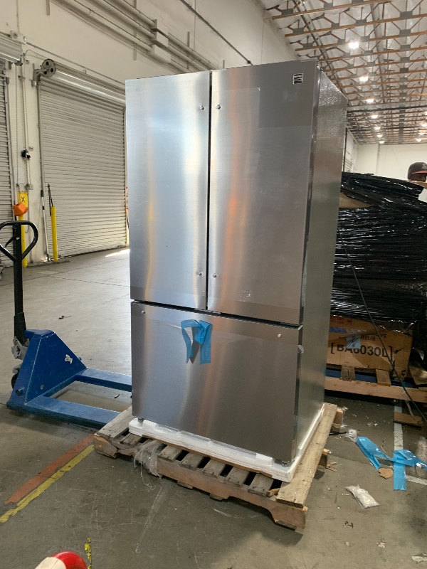 Photo 1 of **************FOR PARTS, ITEM IS MISSING PARTS AND HAS ISSUES WITH FUNCTIONALITY***************
Kenmore 36" French Door Refrigerator with Freezer - Accela Chill, Adjustable Shelving, Humidity Controlled Crispers, ENERGY STAR Certified, 20.3 cu. ft. Capaci