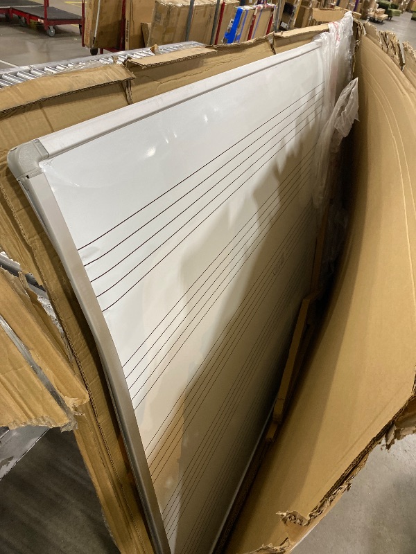 Photo 1 of (minor damage) .....Luxor Home School Classroom Wall-Mount Magnetic Music Notation Whiteboard - 72"W x 48"H