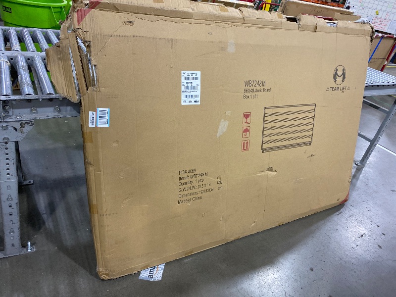 Photo 1 of (minor damage) .....Luxor Home School Classroom Wall-Mount Magnetic Music Notation Whiteboard - 72"W x 48"H