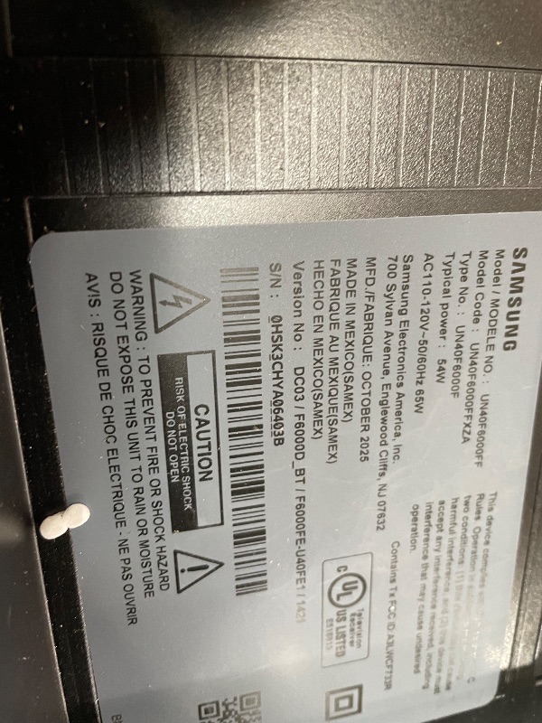 Photo 1 of **Parts Only** SAMSUNG 40-Inch Class Full HD F6000 Smart TV (2025 Model) HDR, Object Tracking Sound Lite, Knox Security, One UI Tizen, Smart TV