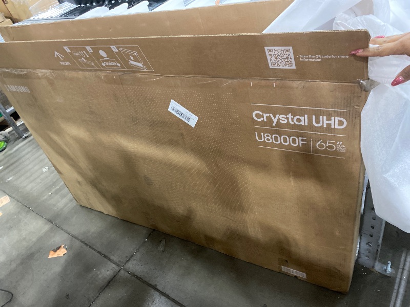 Photo 1 of **DAMAGED**Samsung 65-Inch Class Crystal UHD U8000F 4K Smart TV (2025 Model) Endless Free Content, Crystal Processor 4K, MetalStream Design, Knox Security, Alexa Built-in