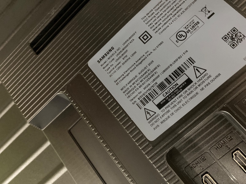 Photo 1 of **DAMAGED** Samsung 55-Inch Class Crystal UHD U8000F 4K Smart TV (2025 Model) Endless Free Content, Crystal Processor 4K, MetalStream Design, Knox Security, Compatible with Alexa
