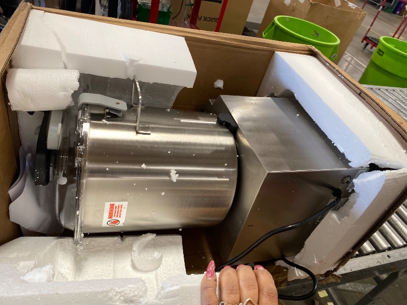 Photo 1 of (used) VEVOR Food Processor & Vegetable Chopper, 19 Quart Food-Grade Stainless Steel Food Processor Chopper with S-Curve Blade and Scraper, Ideal for Chopping Vegetables, Fruit, Grains, Nuts