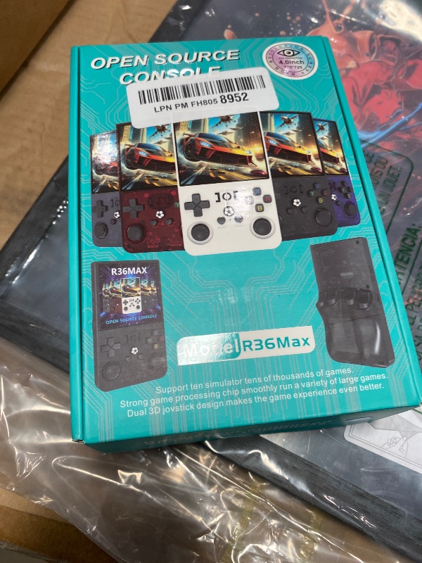 Photo 1 of ?R36MAX 4000mAh Portable Rechargeable Handheld Retro Game Console,Comfort Non-Slip Handheld Standing Retro Game Console with 64G TF Car,4.0-inch Screen,for Office,Blue