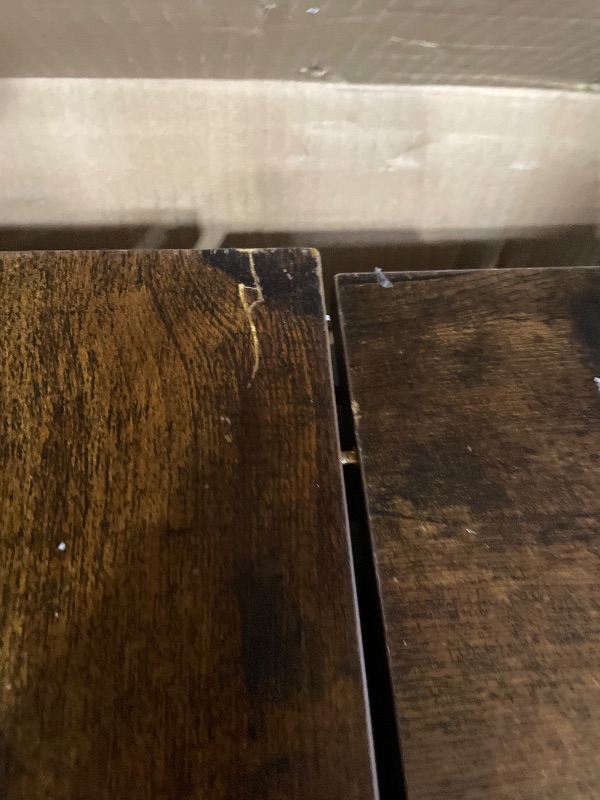 Photo 1 of ** SEE NOTES ***SLEKVERSA 3-Piece Dining Table Set for 4-6 People, Extendable Kitchen Table Set with 2 Upholstered Benches, Dining Room Table Set for Apartment, Kitchen, Living Room, Brown