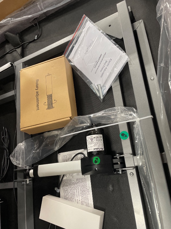 Photo 1 of ** OPENED FOR INSPECTION ***Yiree Queen Adjustable Bed Base Frame, Massage & Wireless Remote, Dual USB Ports,Ergonomic Upholstered Bed Frame, Lift Motor, Under Bed Lighting, Independent Head and Foot Tilt