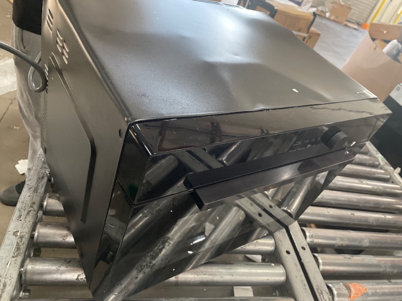 Photo 1 of ***DENTS SHOWN ON TOP **** SAMSUNG 1.2 cu. ft. Countertop Convection Microwave with Air Fry, Black Glass, MC12DB8700CKAA