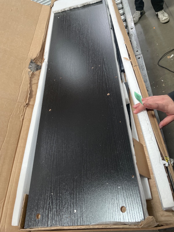 Photo 1 of ****PARTIAL SET MISSING BOX 2 OF 2***** OneBlis 70" Fireplace TV Stand with 36" Electric Fireplace, LED Light Entertainment Center for TVs Up to 80", High-Gloss Door, Modern TV Console for Living Room with Storage Cabinet, Black+Black