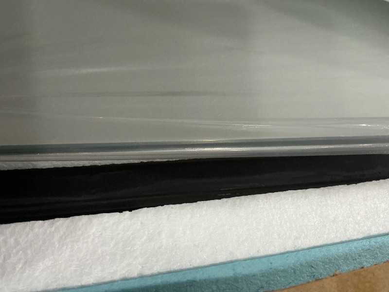Photo 1 of **PARTS ONLY/SEE NOTES** Shower Doors, 56–60'' W x 72'' H Sliding Glass Shower Door, Matte Black Aluminum Frame, 1/4'' (6mm) High-Strength Tempered Glass, for Walk-in Showers