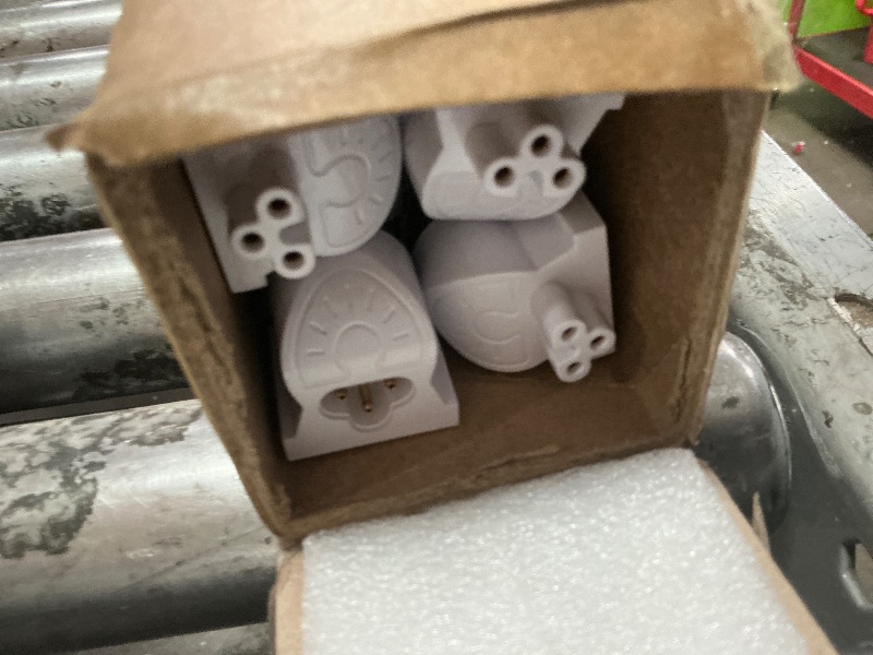 Photo 1 of (Pack of 4) Linkable LED Utility Shop Lights for Garage, 6FT, 60W, LED Tube Ceiling Light T8 Integrated Single Fixture, 6000K, 8000LM Daylight V Shape, Basement, Offices, Clear Lens, Plug and Play