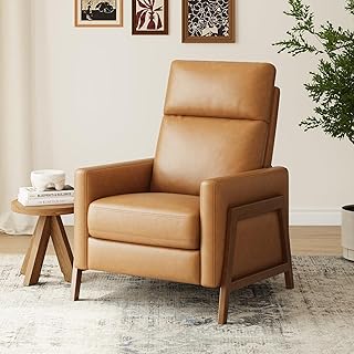 Photo 1 of ***MISSING PARTS***
COLAMY
Push Back Recliner Chair,Mid Century Modern Wingback Chair, Comfy COFFEE BROWN