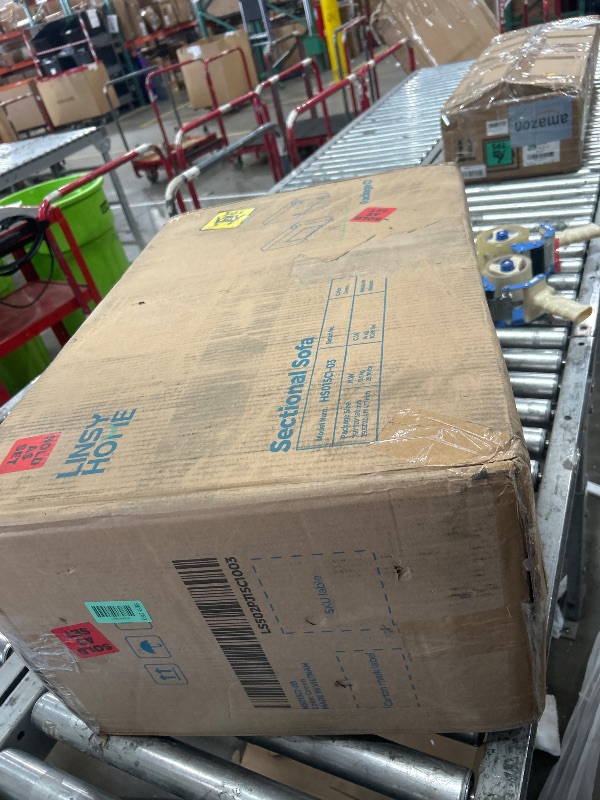 Photo 1 of *** PARTIAL SET MISSING A BOX ***LINSY HOME Loveseat Sofa with Storage, Plush Corduroy Love Seat Couch Sectional Couches for Small Space Living Room Apartment Bedroom (Green)