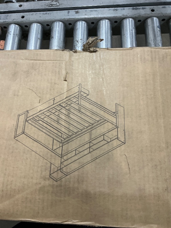 Photo 1 of ***PARTS ONLY*** ***NONFUNCTIONAL*** all & Cast Murphy Bed Queen Size Hideaway Beds with Hydraulic Lift & Desk Design,Industrial Multifunction Wood Wall Cabinets Bedframe box 1of 2 white size full
