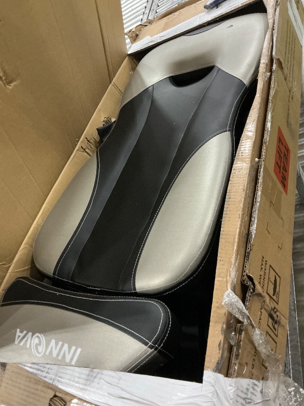 Photo 1 of *****************FOR PARTS ONLY- Missing parts and hardware**********
INNOVA HEALTH AND FITNESS ITM5900 Advanced Heat and Massage Inversion Table, Gray/Black