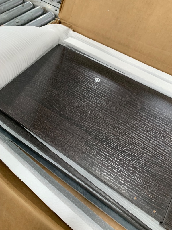 Photo 1 of *** PARTIAL SET - BOX 2 OF 2 ONLY *** YITAHOME King Size Bed Frame with RGB LED Lights & Storage Bookcase Headboard, Upholstered Bed with Charging Station and 4 Drawers, No Box Spring Needed, Easy Assembly, Noise-Free, Velvet Grey