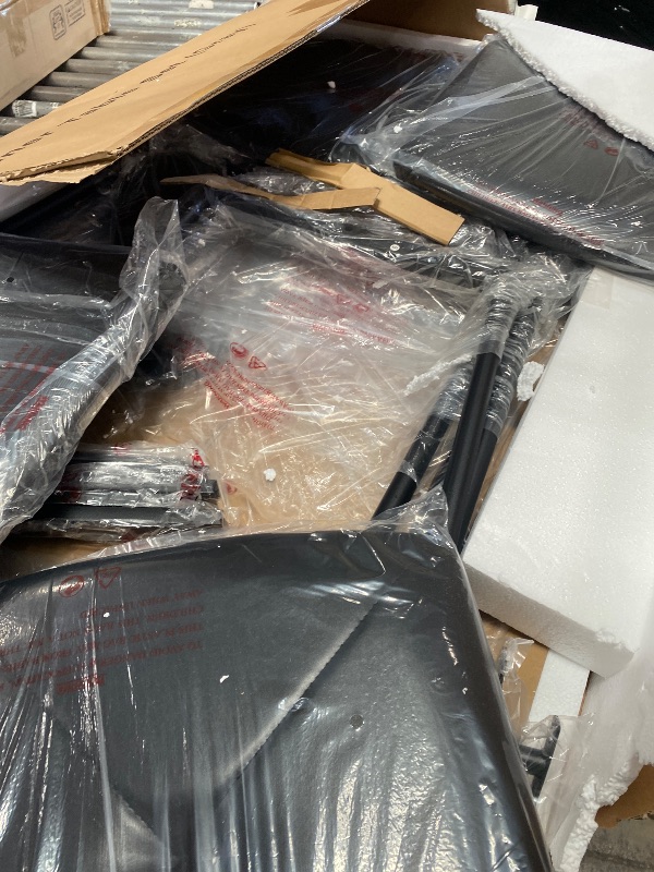 Photo 1 of **INCOMPLETE/MISSING PCS** IDEALHOUSE Dining Table Set for 4, Kitchen Table with Upholstered Chairs for Kitchen Room and Small Spaces (Grey, Table with 4 Upholstered Chairs)