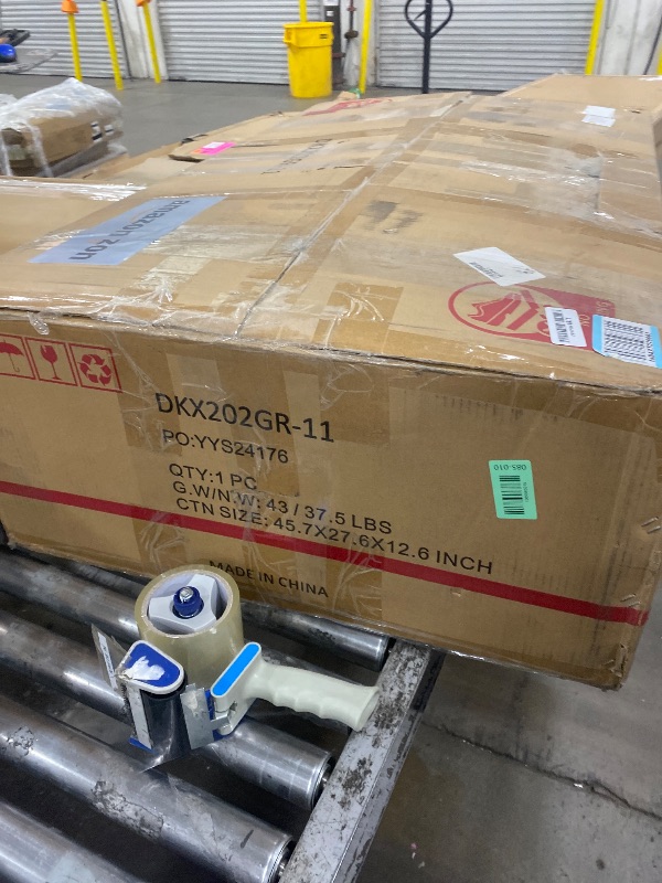 Photo 1 of ** Only 1 box partial set ***  Outdoor Aluminum Furniture Set - 4 Pieces Patio Sectional Chat Sofa Conversation Set with Tempered Glass Table top Coffee Table,Grey