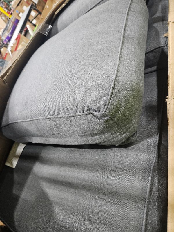 Photo 1 of ** Only 1 box partial set ***  Outdoor Aluminum Furniture Set - 4 Pieces Patio Sectional Chat Sofa Conversation Set with Tempered Glass Table top Coffee Table,Grey