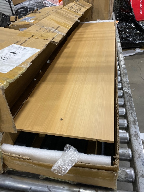 Photo 1 of **2 boxes, unknown if missing any other boxes**Bellemave Queen Loft Bed Frame with Storage Stairs, Beside Shelf & Wardrobe, Metal Queen Size Loft Bed with USB Ports&LED Light, Large Under-Bed Space Loft Beds for Adults,Teens, Kids, Black Natural