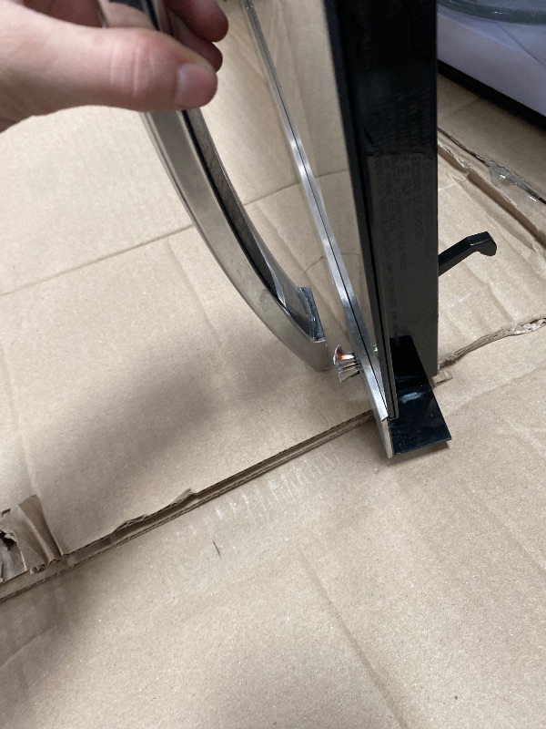 Photo 1 of **DOOR HANDLE IS BROKEN**Empava Over the Range Microwave Oven with Screen Touch Control, 1000 Watts, 300 CFM Venting and Sensor Cooking in Stainless Steel, EMPV-30OTR01, Silver