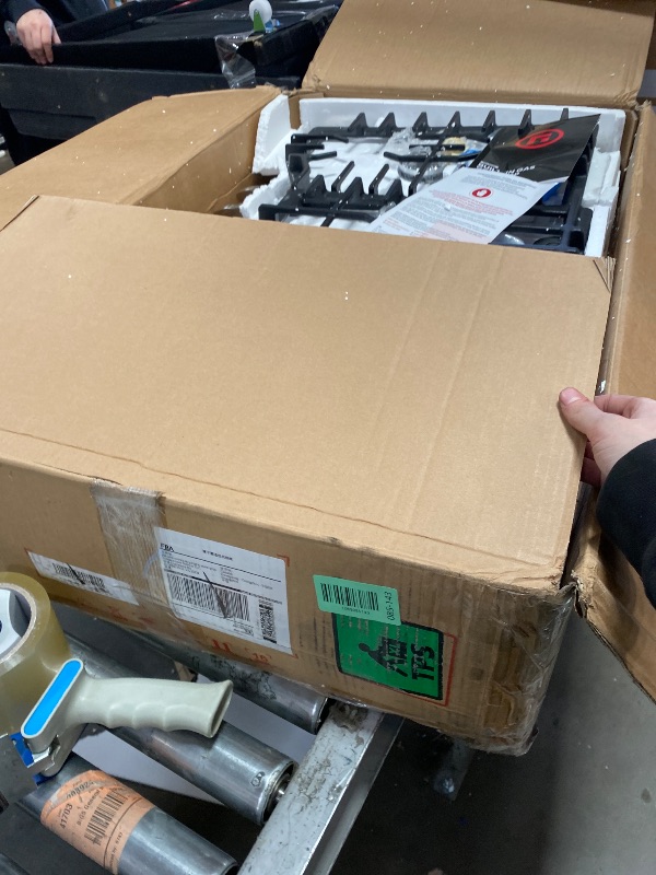 Photo 1 of **GASLAND 36 Inch Gas Cooktop, PRO GH3365SF 5 Burner Gas Stovetop with Reversible Cast Iron Grill/Griddle, Plug-in, NG/LPG Convertible Cooktops, Stainless Steel