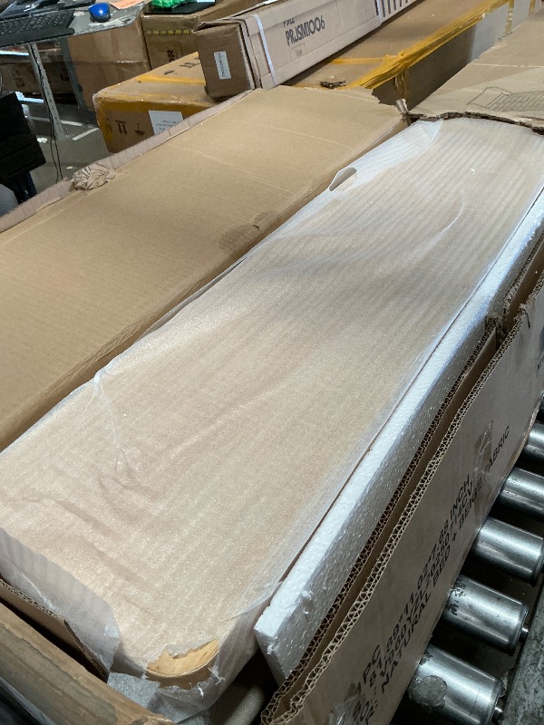 Photo 1 of **box 2 of2** Christopher Knight Home Lavia Fabric Upholstered Queen Size Bed Frame with Headboard, Modern Queen Bed Frame and Headboard, Wooden Slats Support, Easy Assembly, No Box Spring Needed, Beige+Natural